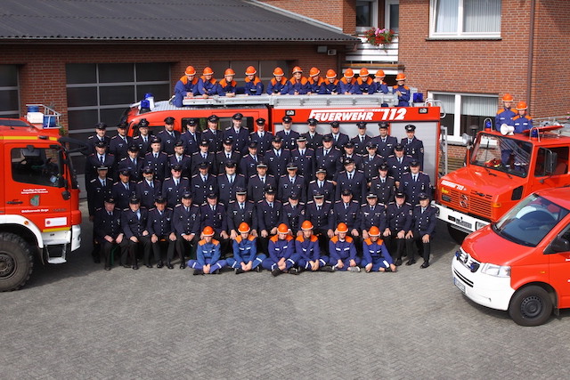 Gruppenfoto der Feuerwehr Berge